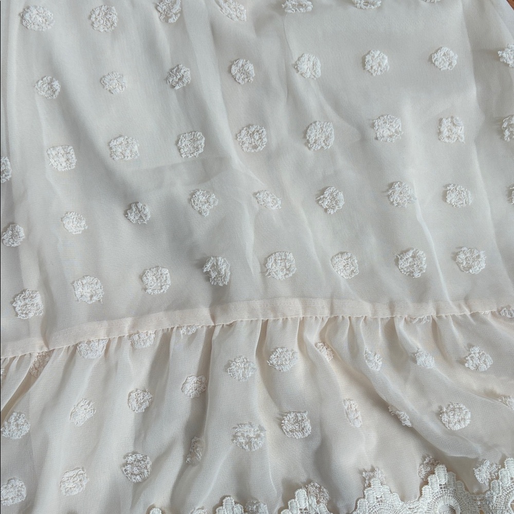 Lulu's Ivory Lace Long-Sleeve Mini Dress - Picture 3 of 6